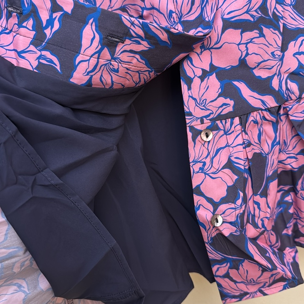 Hutch XL Peach mini dress navy purple in floral print - Picture 12 of 16